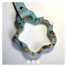 Load image into Gallery viewer, Blue Dried Flower/ Rose Gold Flake Tsurikawa