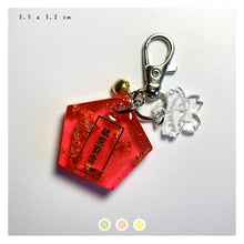 Load image into Gallery viewer, Red/Gold Flake "Flying Safety" Mini Ema