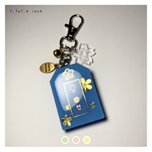Load image into Gallery viewer, Blue Sakura "Happiness" Medium Omamori