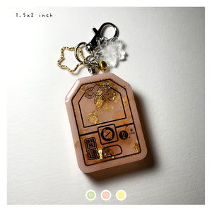 Pink/Gold Flake Gatchamori "Luck Boosting" Liquid Omamori Shaker