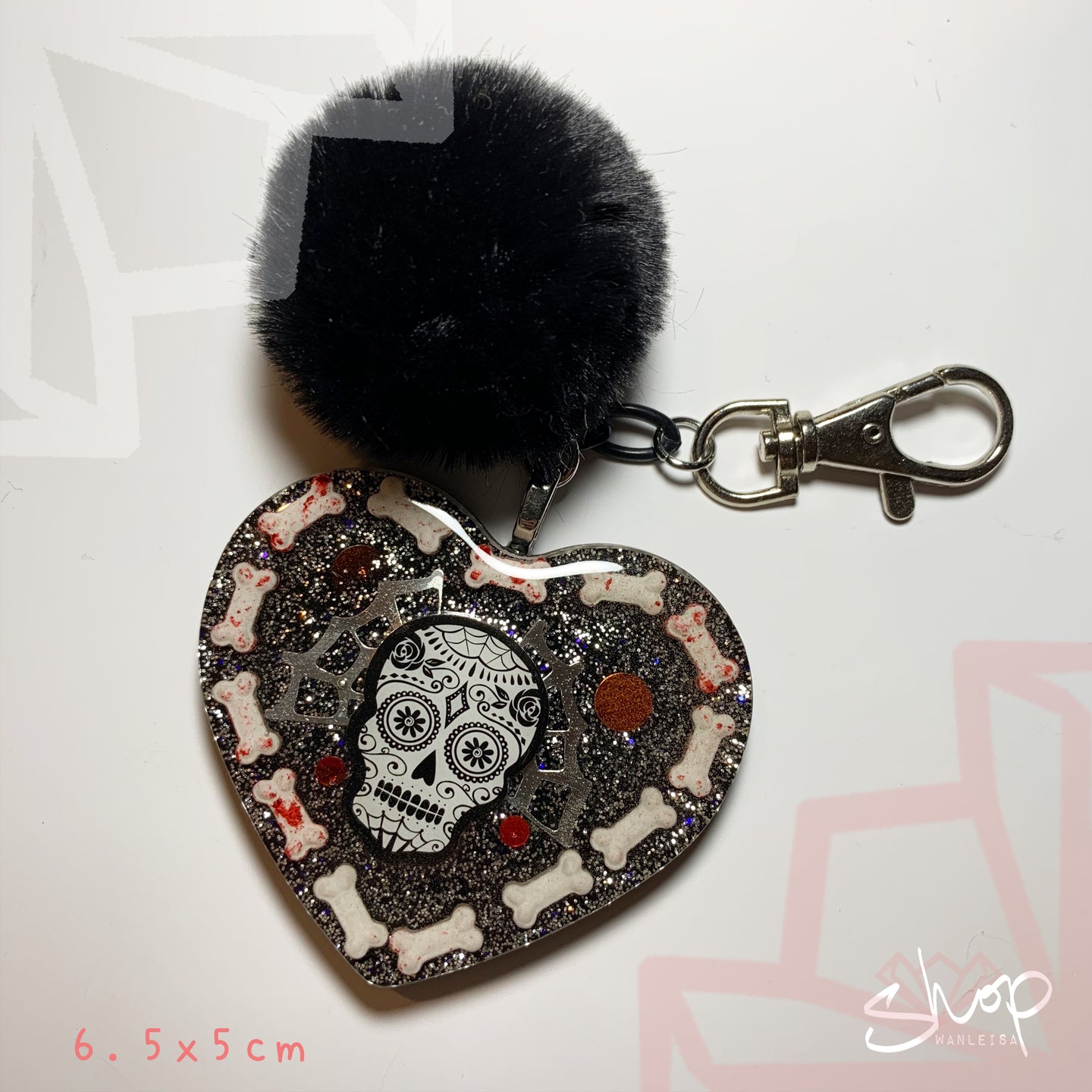 Skull Heart Keychain
