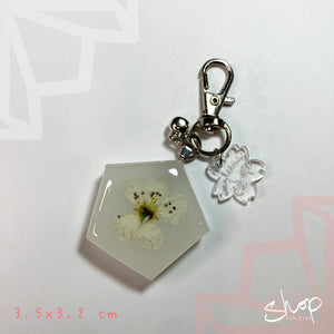 Mini White Flower Ema Charm [2]