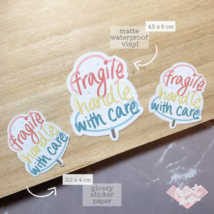 "fragile handle with care" Stickers